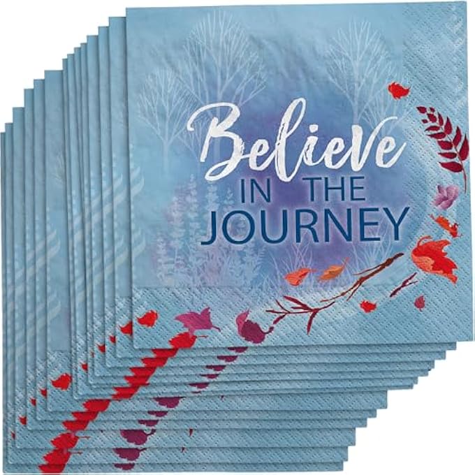 BELIEVE IN THE JOURNEY FROZEN 2 BIRTHDAY, BEVERAGE NAPKINS, 5X 5", 16 CT. - Image 1